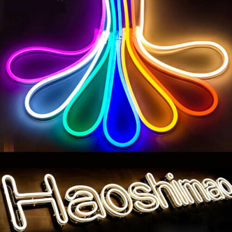 JIGUOOR Bright Neon Light Rope Tube 360° Flexible 3 Modes Illumination Neon Sign Kit for Halloween Christmas Festival Party DIY Bar Sign Car Decor Red Rechargeable EL Wire 10m/32.8ft 5mx2 