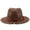 Coffee, variant on SUYIDA Stylish Unisex Panama Straw Hat with Wide Brim and Adjustable Belt for Outdoor Beach and Casual Wear