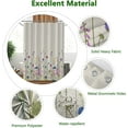 thumbnail image 4 of Flower Shower Curtain, Shower Curtains for Bathroom Floral Grey flower Shower Curtain - Waterproof Fabric Bathroom Shower Curtain Set with 12 Hooks for Home Hotel Machine Wash Curtains Grey 72"x 72", 4 of 5