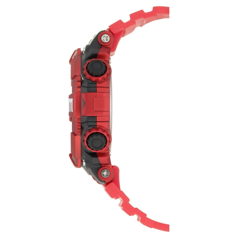 Men's Red Digital Armitron Sport Watch with Silicone Band