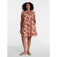 thumbnail image 2 of Time and Tru Women's and Women's Plus Cotton Mini Dress with Flutter Sleeves, Sizes XS-4X, 2 of 6