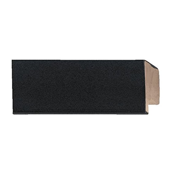 Picture Frame Moulding (Wood) 18Ft Bundle - Contemporary Black Finish - 0.75" Width - 1/2" Rabbet