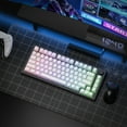 thumbnail image 4 of 98 Key White Topographic 4.0 PBT Keycaps Double Shot Side Print Shine Through Backlit key caps For MX Gamer Mechanical Keyboard, 4 of 9