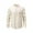 Beige, variant on Fengactive Men's Casual Button-Down Shirts Long Sleeve Business Stand Collar Half Open Shirt