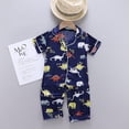 thumbnail image 6 of Pretty Comy Summer Baby Kids Girls Boys Dinosaur Print Sleepwear Set Short Sleeve Blouse Tops+sleep Pants, 6 of 6