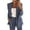 Blue, variant on Women's Tailored Lapel Casual Jacket Blouse Top, Long Sleeve Slim Fit Cardigan Coat for Business Wear, Elegant and Professional Outerwear with Button Closure,Blue S
