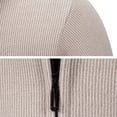 thumbnail image 4 of Dpytoraw Mens Autumn And Winter Fashion Casual Knitted Standing Neck Long Sleeve Sweater Coat, 4 of 5