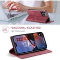 thumbnail image 4 of Case for iPhone 14 Pro Max,PU Leather Folio Flip Wallet Case with [RFID Blocking] Card Holster Kickstand Magnetic Closure Shockproof Phone Cover for iPhone 14 Pro Max 6.7 inch 2022 (Red), 4 of 17
