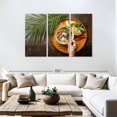 thumbnail image 3 of Elephant Stock Pho Bo Wall Art - Horizontal Multi Panel Canvas - Living Room Wall Decor - Food And Drink Multi Panel - Orange And Green Decor - 74" x 48", 3 of 8
