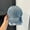 Hat brim never denim baseball cap-denim blue, variant on Letter embroidered washed denim baseball cap, American retro style, distressed and distressed duckbill cap, soft top, large head circumference hat