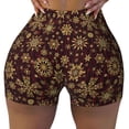 thumbnail image 2 of Sikiie Golden Snowflakes Workout Shorts Women Scrunch Butt Gym Shorts Seamless High Waist Tummy Control Yoga Biker Athletic Shorts-Medium, 2 of 8