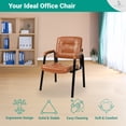 thumbnail image 3 of Mindy Dining Chairs Set of 6, Caramel Fabric – Office Waiting Room Chairs, 3 of 12