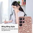 thumbnail image 2 of Compatible with Samsung Galaxy S23 Ultra Case, Glitter Sparkly Samsung S23 Ultra Phone Case with Slim Silicone Shockproof Protective Bumper Cover for Cute Girls Women (Rose Gold), 2 of 7