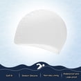 thumbnail image 4 of Uxcell Gorro de Natación de Silicona en Forma de Lágrima, Paquete de 2 para Mujeres y Hombres, Sombrero de Natación Impermeable y Antideslizante [Blanco], 4 of 6