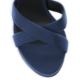 thumbnail image 4 of FSJ Women Sexy Platform Cross Strap Sandals Open Toe High Stiletto Heels Ankle Strap Club Dressy Shoes Size 7 Blue, 4 of 4