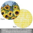 thumbnail image 3 of CounterArt "Sunflowers Gallery" 4-Pack Round Reversible Tabletop Placemats, 3 of 7