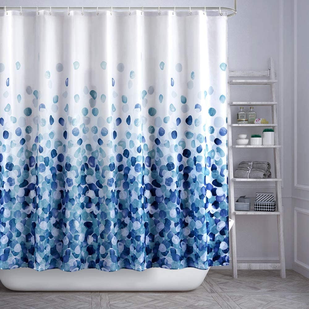 Details about   Blue Herringbone Shower Curtain Set with 12 Hooks 70 x 71 Inches 