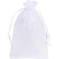 thumbnail image 2 of 120 x Organza Blanc Sachets Cadeau Organza 7 x 9 cm, Blanc, 7 x 9 cm., 2 of 4