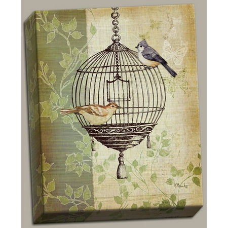 Canvas Botanical Birdcage I Room Fun Ad Durable European Europe France Classic Picture French 11x14