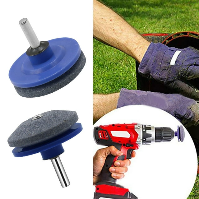 Mower Blunt Sharpener Upgrade Mower Sharpener Garden Tool Sharpener Mower Universal Sharpener For Any Hand Drill Metal Bits for Aluminum compatible with Motor Replacement 1/4 Bit Set Carbide Lapidary