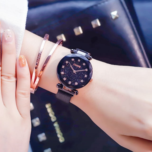Women Watch Fashion Minimalist Starry Sky Design Quartz Watch Wrist Watch