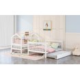 thumbnail image 5 of [US IN STOCK] Twin over Full House Bunk Bed with Trundle and Staircase,the bed can be Separated into Three Separate Platform Beds,White, 5 of 9