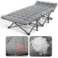 thumbnail image 5 of Lilypelle 75" Cots for Camping Traveling Fold Cot for Adults Portable Heavy Duty Sleeping Bed with Mattress Pad&Carry Bag, 5 of 7