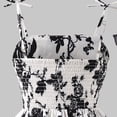 thumbnail image 4 of Kogui Little Girls Dresses Summer Dresses Girls Summer Floral Ruffle Sundress Cold Shoulder Casual Holiday Dresses Size 8-9 (Black,8-9 Years), 4 of 7