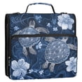 thumbnail image 2 of ALAZA Zipper Binder Turtle Flowers-b1 3 Ring Trapper Keeper File Folder Organizer Bag, 2 of 8