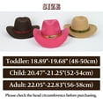 thumbnail image 4 of KAINSY Personalized Toddler Cowboy Hat, Custom Western Hat for Kid Ages 4-8, Leather Hatband Cowgirl Hats for Girls Boys(Children (52-54cm)), 4 of 7