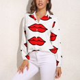 thumbnail image 3 of Lips! Long Sleeve Blouse Woman Streetwear Casual Shirts Summer Oversize Woman Streetwear Clothing Birthday Present, 3 of 7