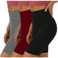 thumbnail image 1 of Gibobby Pantalones de Casuales Pantalones de yoga Pantalones cortos para correr para mujeres Pantalones cortos para exteriores Cintura atlética 3PC Pantalones de yoga para dep(Multicolor， S), 1 of 5