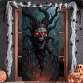 thumbnail image 4 of Bannière d'Halloween Tête de Mort Sombre avec Yeux Rouges pour Décoration de Fête d'Halloween Événement Nocturne Ambiance Effrayante, 4 of 5