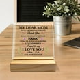 thumbnail image 3 of Mom Gifts from Daughter, Mom Gifts for Birthday Mother's Day Christmas Holiday, Mother Gifts, Thank You Gifts for Mom, My Dear Mom I Love You, Desk Acrylic Decor 4x4 Inch, 3 of 4