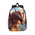 thumbnail image 1 of Lukts Ferocious Dragon Fury Pattern 15 Inch Student Backpack, Waterproof Laptop Backpack with Adjustable Shoulder Straps, Lightweight Travel, Campus Backpack, Unisex, 1 of 6