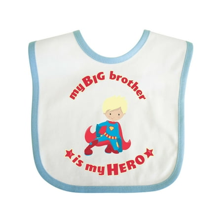 

Inktastic My Brother is My Hero Boys or Girls Baby Bib