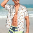 thumbnail image 5 of Lsque Dachshund Dog Puppy pattern Hawaiian Shirt for Men, Unisex Summer Beach Casual Short Sleeve Button Down Shirts-Small, 5 of 9