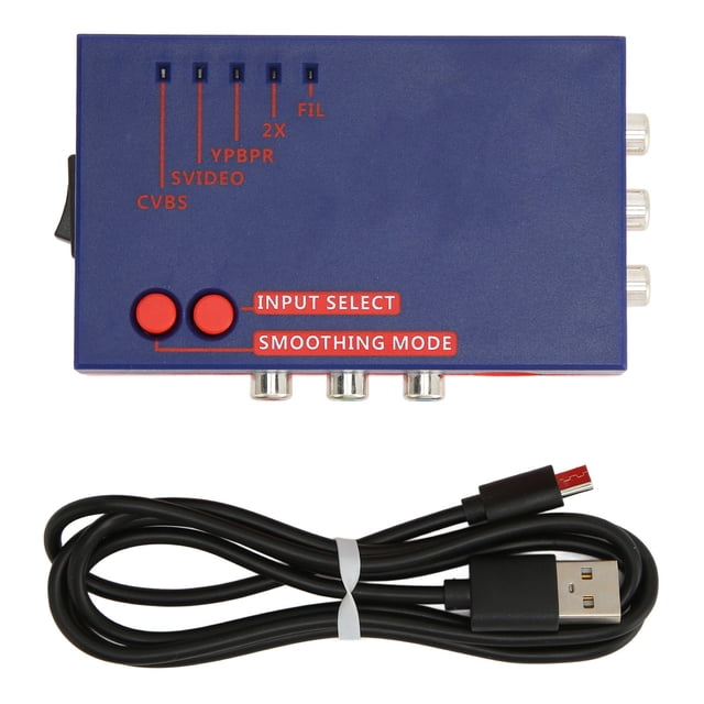HD Multimedia Interface Converter, Converter Easy To Use A V To HD Multimedia Interface ABS For Pal Source For Retro Game Consoles Red,Blue