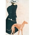 thumbnail image 2 of Penfield, Edward 23x32 White Modern Wood Framed Museum Art Print Titled - Woman with Greyhound, 2 of 4