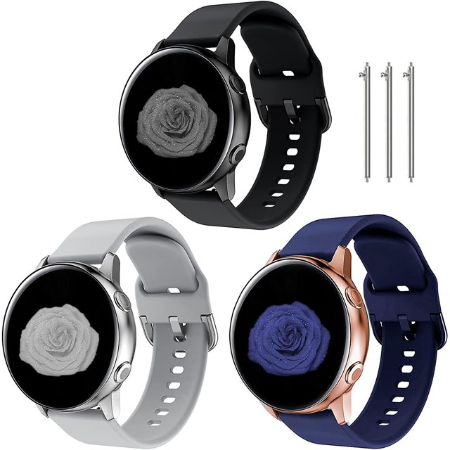 Correa de reloj de 20 mm compatible con Samsung Galaxy Watch 4 Band 40 mm/44 mm, Galaxy Active 2 Watch Band 40 mm, Galaxy Watch Active 2 Bands 44 mm, Galaxy Watch 3