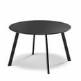 thumbnail image 5 of LAUSAINT HOME Round Outdoor Coffee Table, 27.6” Weather Resistant Metal Patio Side Table, Black, 5 of 7