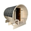 ALEKO Outdoor Indoor White Pine 6-8 Person Wet Dry Barrel Sauna with 8 kW Heater