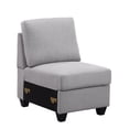 thumbnail image 5 of Six Seat Fabric Reversible Modular Sofa & Two Ottoman-Light Gray, 5 of 9