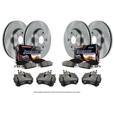Power Stop KCOE8057 Autospecialty Brake Kit W/Calipers -Front & Rear