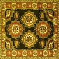 thumbnail image 1 of Ahgly Company Indoor Square Persian Yellow Traditional Area Rugs, 8' Square, 1 of 4