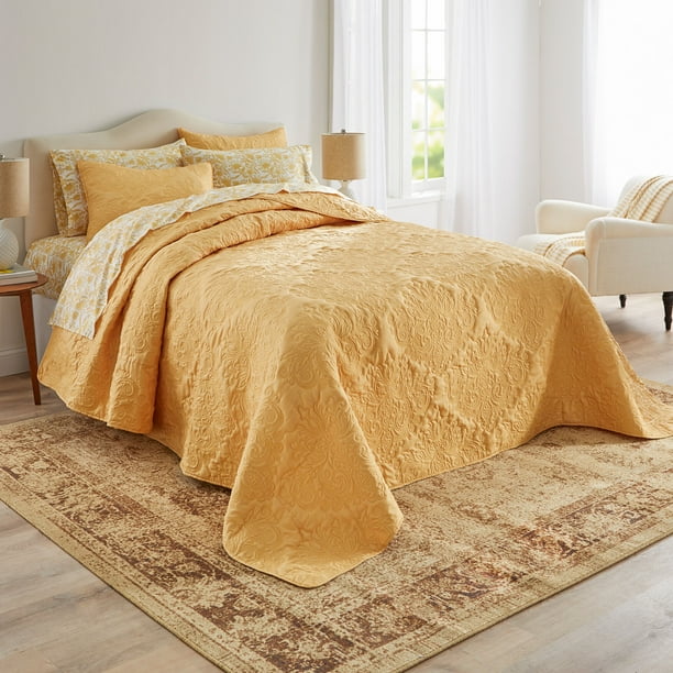 Brylanehome Comfort Cloud Bedspread Twin, Yellow