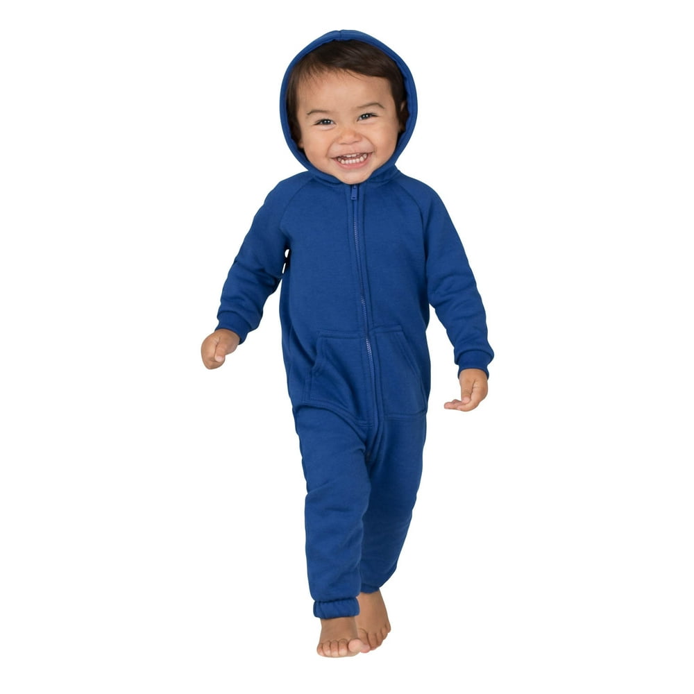 Footed Pajamas Blue Infant Footless Hoodie Onesie