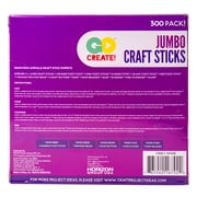 Go Create Wood Jumbo Craft Sticks, 300 Pack