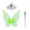 Fluorescent Green, variant on Gupgi Girls Halloween Princess Cosplay Costume Props Butterfly Fairy Wings Crown 3 Piece Set