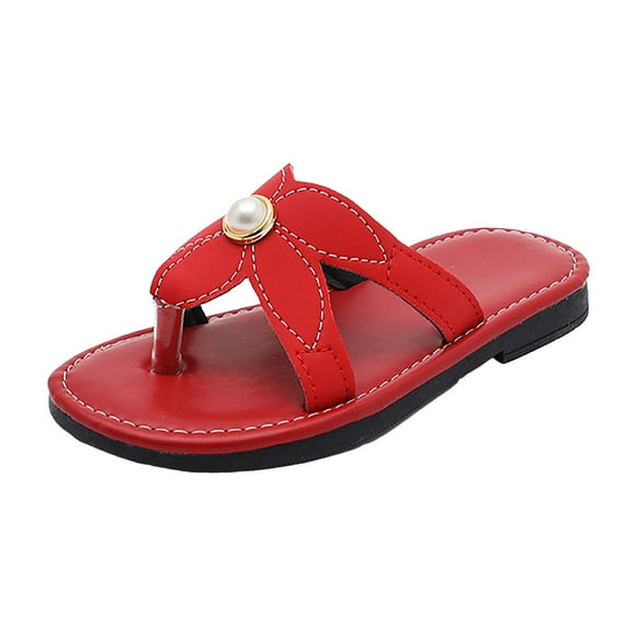 Zshosam Sandales à Enfiler pour Enfants Filles Pantoufles pour Tout-Petits Douche Salle de Bain Antidérapantes Bout Ouvert Super Douces Confortables Semelle Épaisse Confortables Garçons Filles Sandales à Enfiler pour Intérieur Extérieur Chaussures Taille 12.5,(Rouge Petits Enfants 12.5)